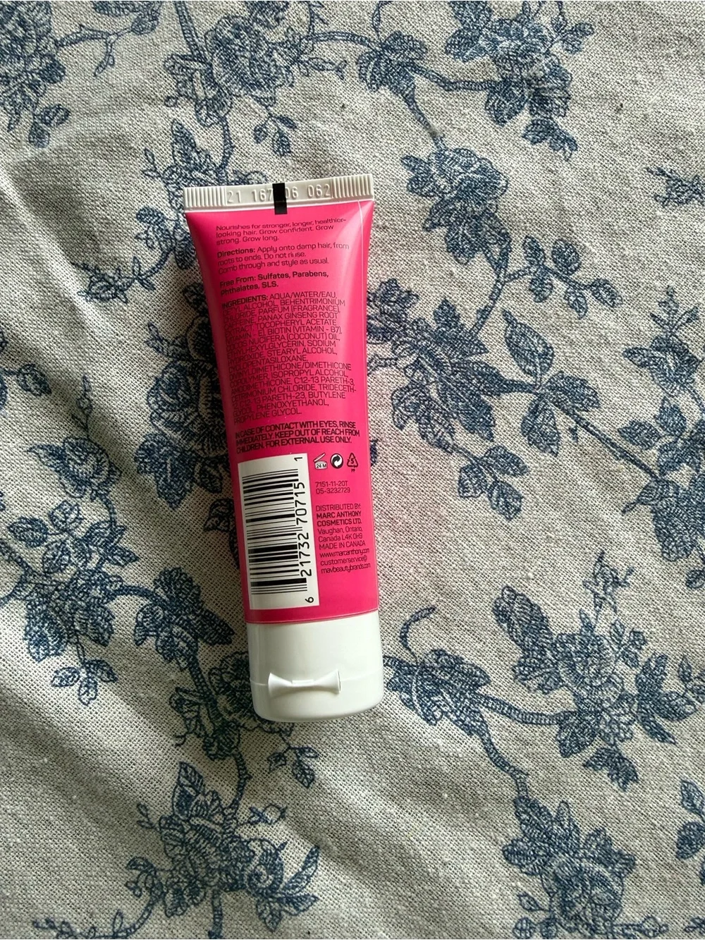 Marc Anthony Grow Long Leave-In Conditioner - Bright Pink